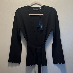 NWT Elie Tahari Serenda Belted Sweater Size M